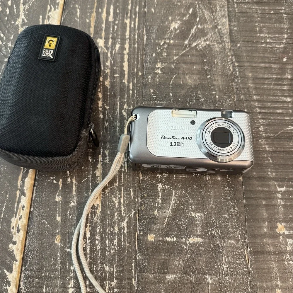 Canon PowerShot A410 Digital y2k Camera 3.2MP Silver Compact Digicam WORKS